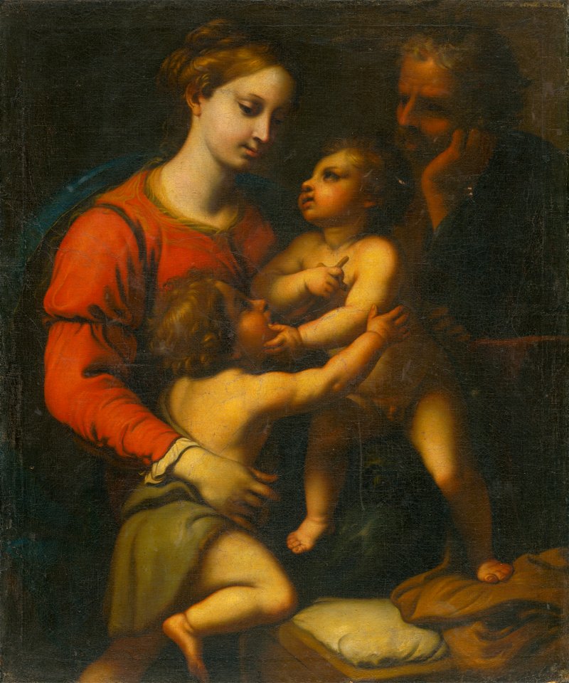 Taliansky maliar zo 16. storočia - The Holy Family with Saint John the Baptist - O 232 - Slovak National Gallery