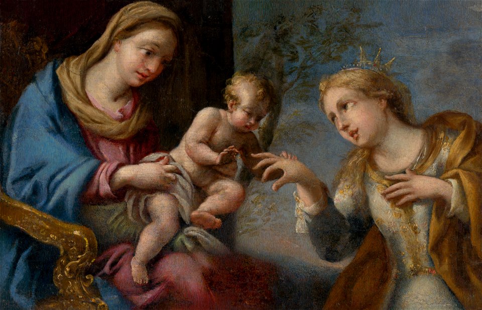 Taliansky maliar z 18. storočia - Zasnúbenie sv.Kataríny - O 1164 - Slovak National Gallery