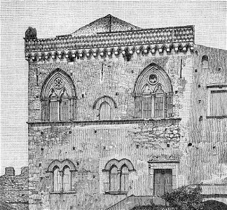 Taormina – Palazzo del duca Santo Stefano (xilografia)
