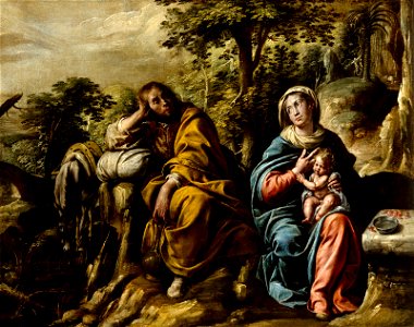 Tanzio da Varallo - The Rest on the Flight into Egypt - 61.69 - Museum of Fine Arts