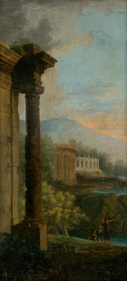 Taliansky maliar z 1. polovice 18. storočia - Romantická krajina s architektúrami - O 262 - Slovak National Gallery