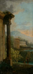 Taliansky maliar z 1. polovice 18. storočia - Romantická krajina s architektúrami - O 262 - Slovak National Gallery