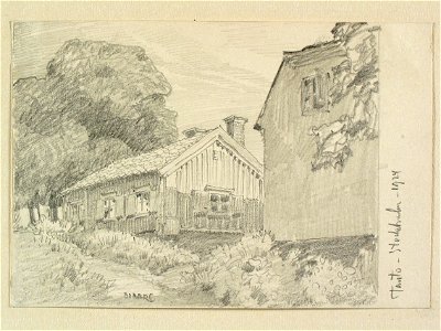 Tanto, 1924 Stockholm, Södermalm, Teckning av Ferdinand Boberg - Nordiska museet - NMA.0090941
