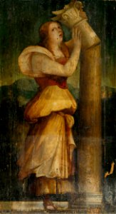 Taliansky maliar z 2. polovice 16. storočia - Dekoratívna výplň - Alegorická postava ženy so zlomeným stĺpom - O 971 - Slovak National Gallery