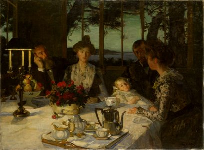 Talking in the Twilight (Lucien Simon) - Nationalmuseum - 18605