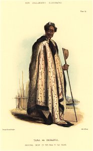 TARA OR IRIRANGI, PRINCIPAL CHIEF OF THE NGA TI TAI TRIBE, The New Zealanders Illustrated, 1847