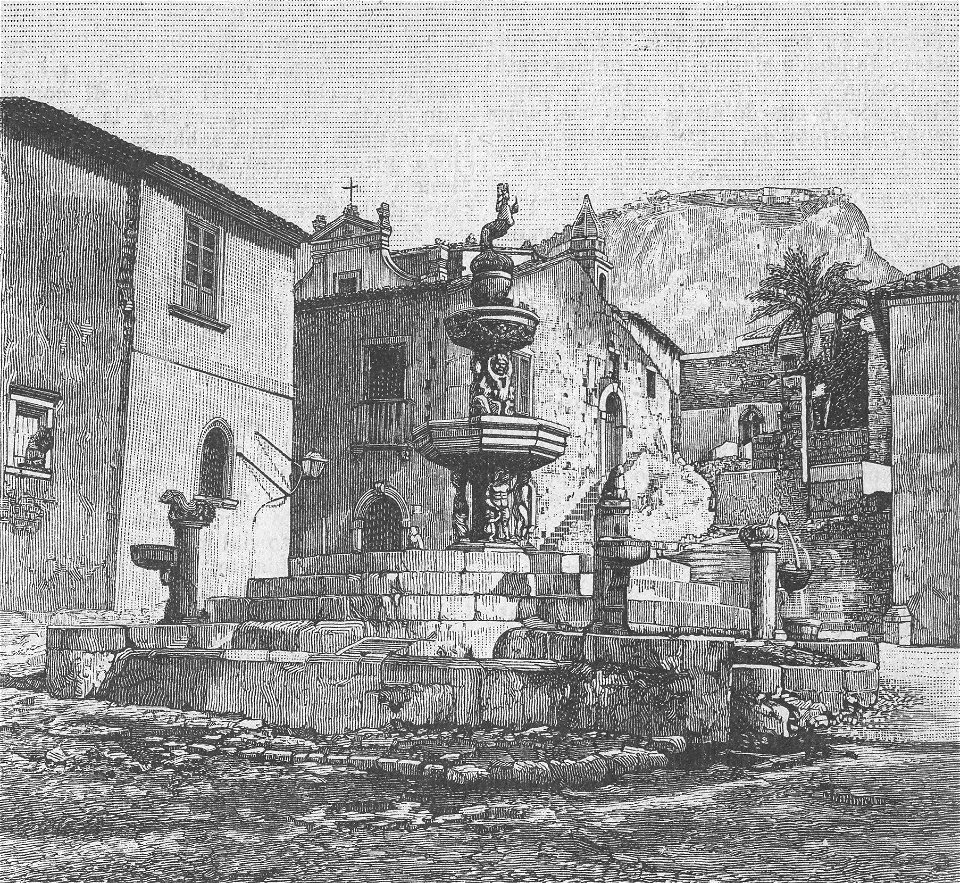 Taormina – Fontana (xilografia)