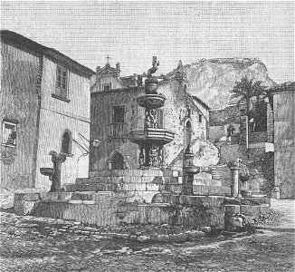 Taormina – Fontana (xilografia)