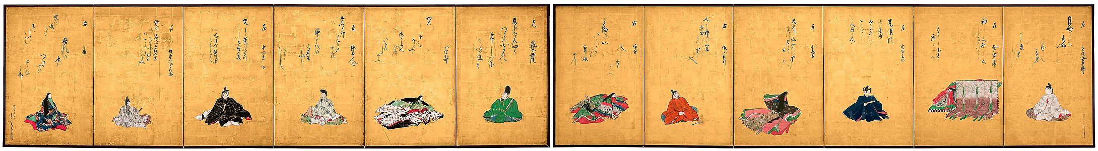 Tamechika Reizei - Twelve Poetic Immortals and Their Poems - 1990.197.1-2 - Art Institute of Chicago