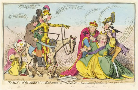 Taming of the shrew - - Katharine & Petruchio - - the modern Quixotte, or what you will by Samuel William Fores