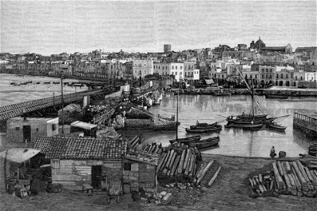 Taranto – Veduta presa da Porta Napoli (xilografia)