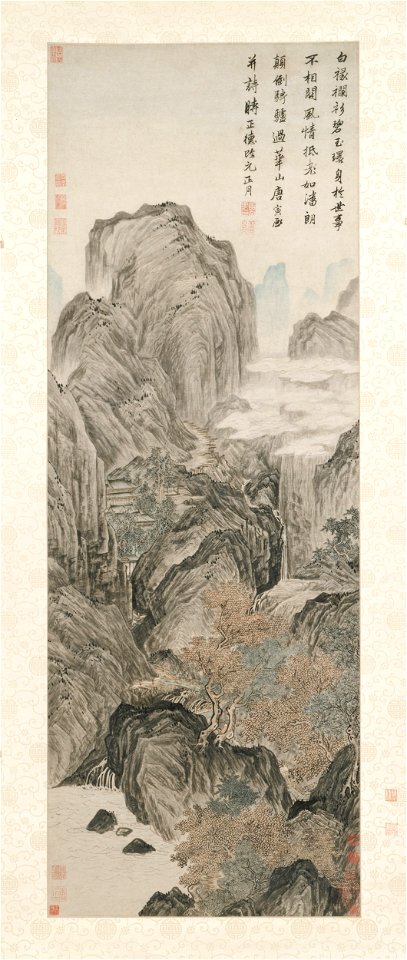 Tang Yin - Mount Hua - 1969.116 - Cleveland Museum of Art