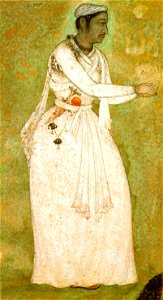 Tansen of Gwalior. (11.8x6.7cm) Mughal. 1585-90. National Museum, New Delhi.