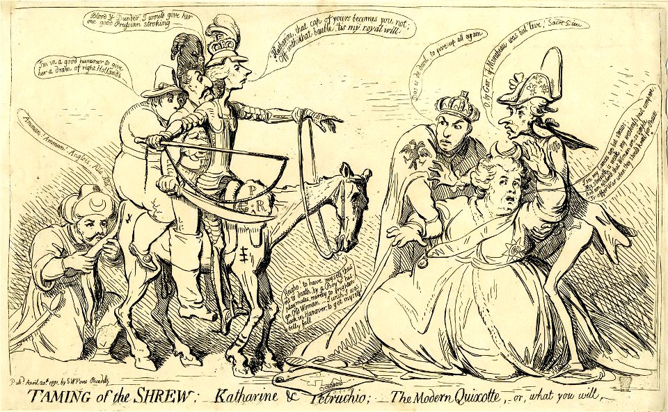 Taming of the shrew-Katharine & Petruchio- the modern Quixotte, or what you will. (BM 1851,0901.519)