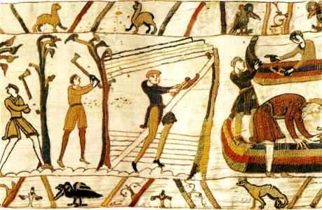 Tapestry by unknown weaver - The Bayeux Tapestry (detail) - WGA24167
