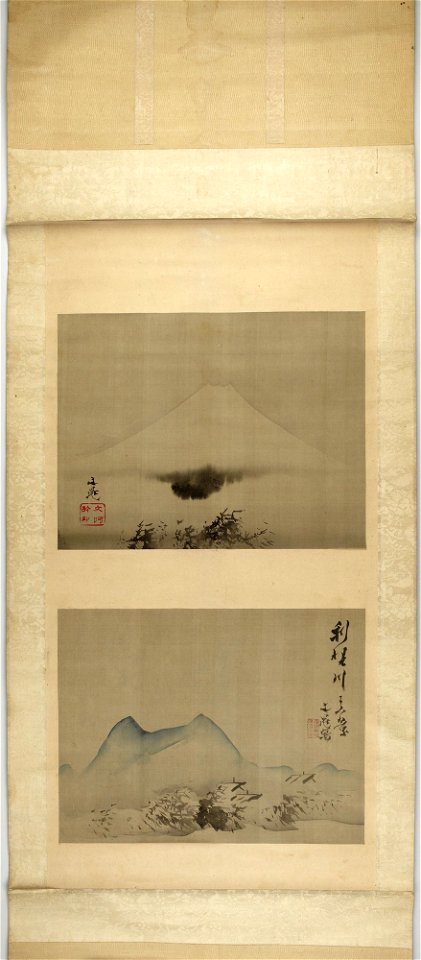Tani Bunchō 谷文晁 - Mt. Fuji and True-view (shinkei) Landscape - 2020-677 - Princeton University Art Museum