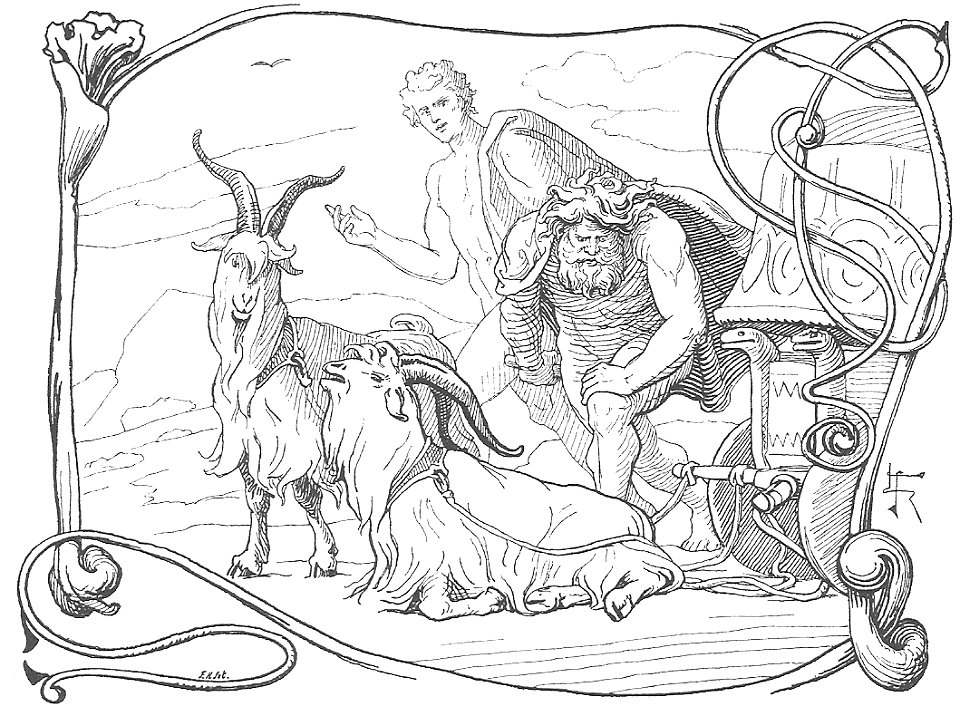 Tanngrisnir and Tanngnjóstr by Frølich