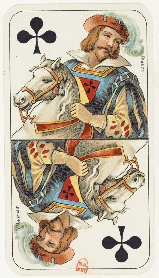 Tarot nouveau - Grimaud - 1898 - Clubs - Knight