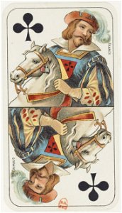Tarot nouveau - Grimaud - 1898 - Clubs - Knight