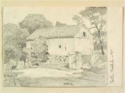 Tanto, Stockholm, 1924, Södermalm, Teckning av Ferdinand Boberg - Nordiska museet - NMA.0090936