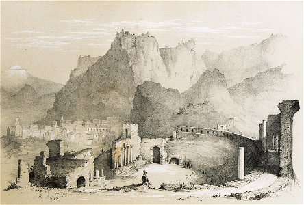 Taormina Sicily - Allan John H - 1843. Free illustration for personal and commercial use.