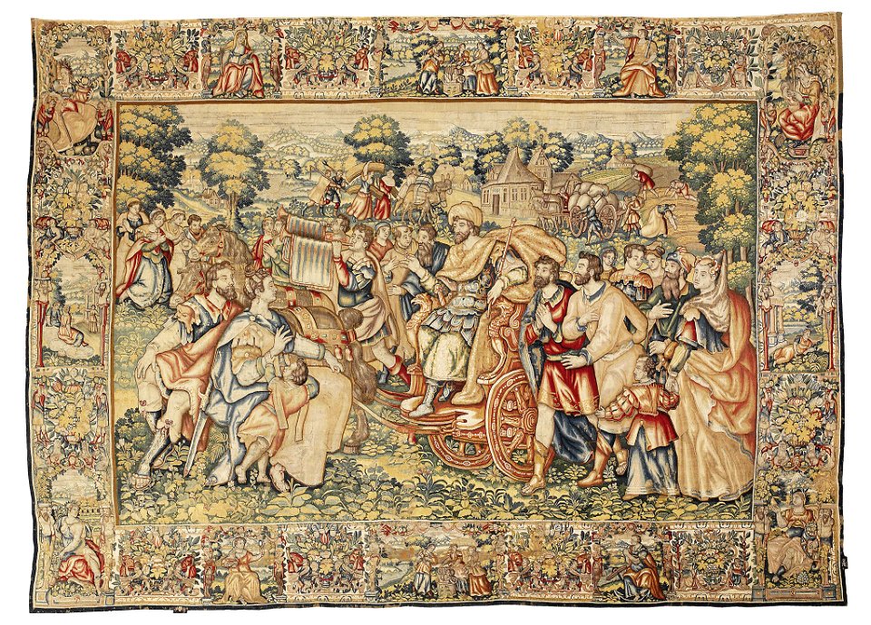 Tapisserie Brüssel Jephta und seine Tochter c1630
