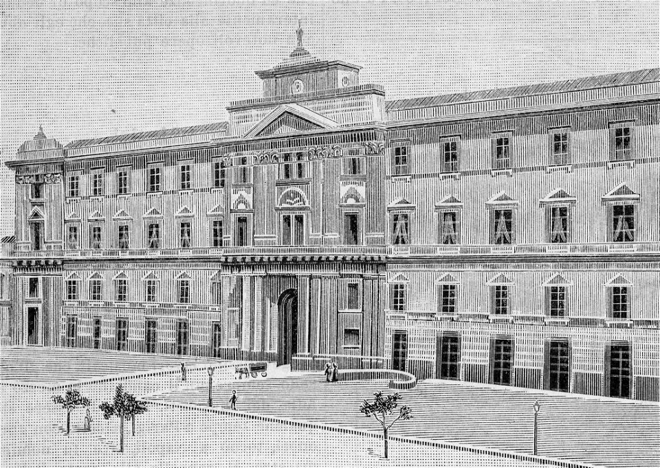 Taranto – Palazzo degli Uffici (xilografia)