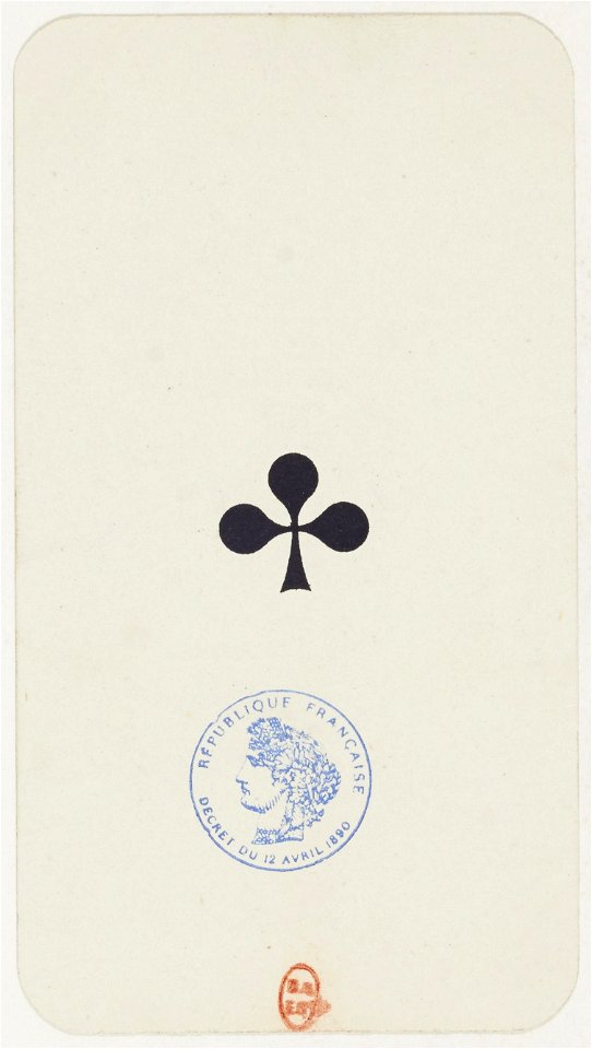 Tarot nouveau - Grimaud - 1898 - Clubs - Ace