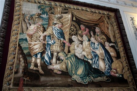 Tapisserie d'Aubusson - Alexandre et les reines