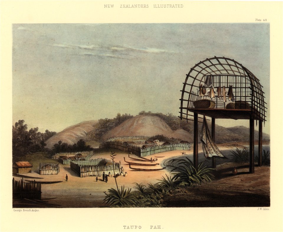 TAUPO PAH, The New Zealanders Illustrated, 1847