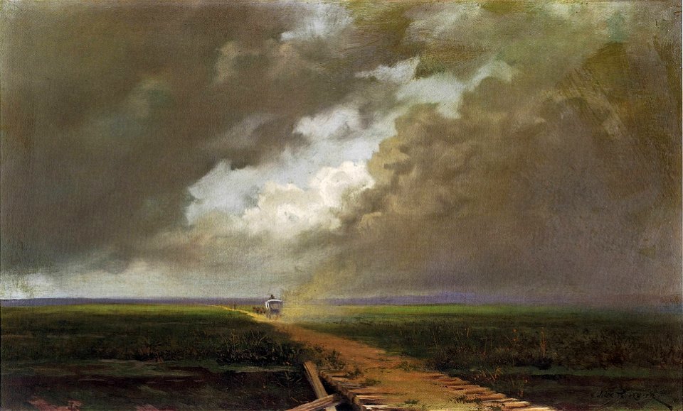 'Crossing the Prairie' by Jules Tavernier