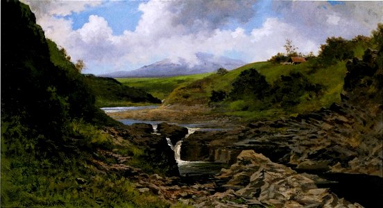 'Wailuku Falls' by Jules Tavernier, c. 1886, oil, Honolulu Museum of Art 2563.1