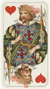 Tarot nouveau - Grimaud - 1898 - Hearts - Jack