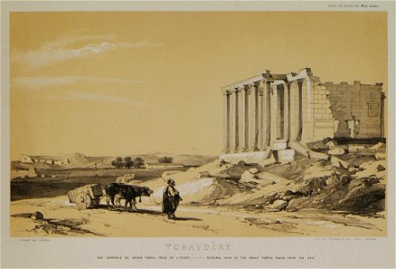 Tchavdère Vue générale du Grand Temple prise de l'Ouest - Laborde Léon Emmanuel Simon Joseph - 1838
