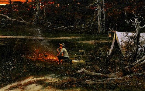'Artist's Reverie, Dreams at Twilight' (detail) by Jules Tavernier, 1876