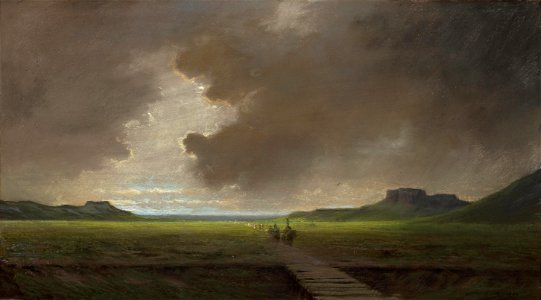 Jules Tavernier - Storm Clouds over Chicken Rock (1883)
