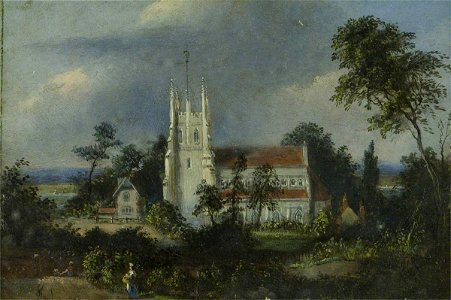 Taylor - A Church and Cottage in a Landscape - 216408 - National Trust