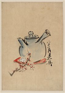 Teapot with cherry or plum blossoms LCCN2009615307