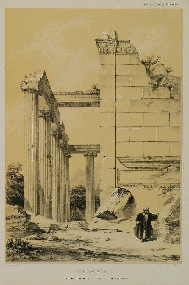 Tchavdère Vue du posticum - Laborde Léon Emmanuel Simon Joseph - 1838