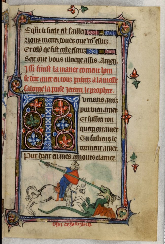 Taymouth Hours - BL YT13 f14r (Guy of Warwick)