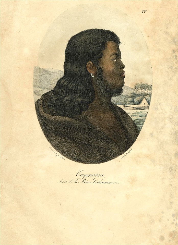 Taymotou, Frere de la Reine Cahoumanou. (Taymotou, Brother of the Queen Cahoumanou.) (BM Oc2006,Prt.95)