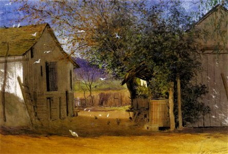'The Block's Farmyard...' by Jules Tavernier, c. 1883