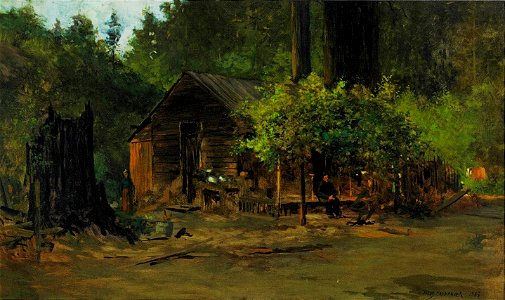 'Cabin in the Redwoods' by Jules Tavernier, 1883