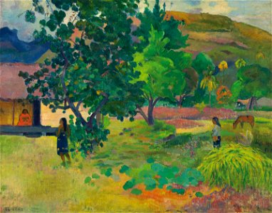 Te Fare (La maison) Paul Gauguin 1892. Free illustration for personal and commercial use.
