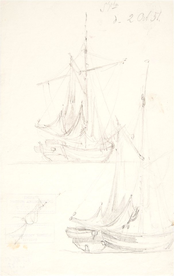 Teckning - Sjöhistoriska museet - 1952-04-27