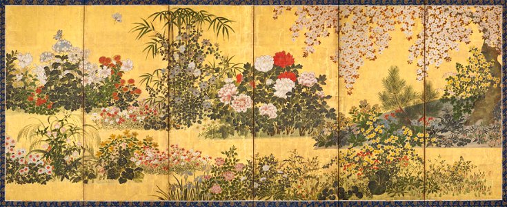 Tawaraya Sōtatsu - Flowers and Butterflies - 2000.5 - Indianapolis Museum of Art