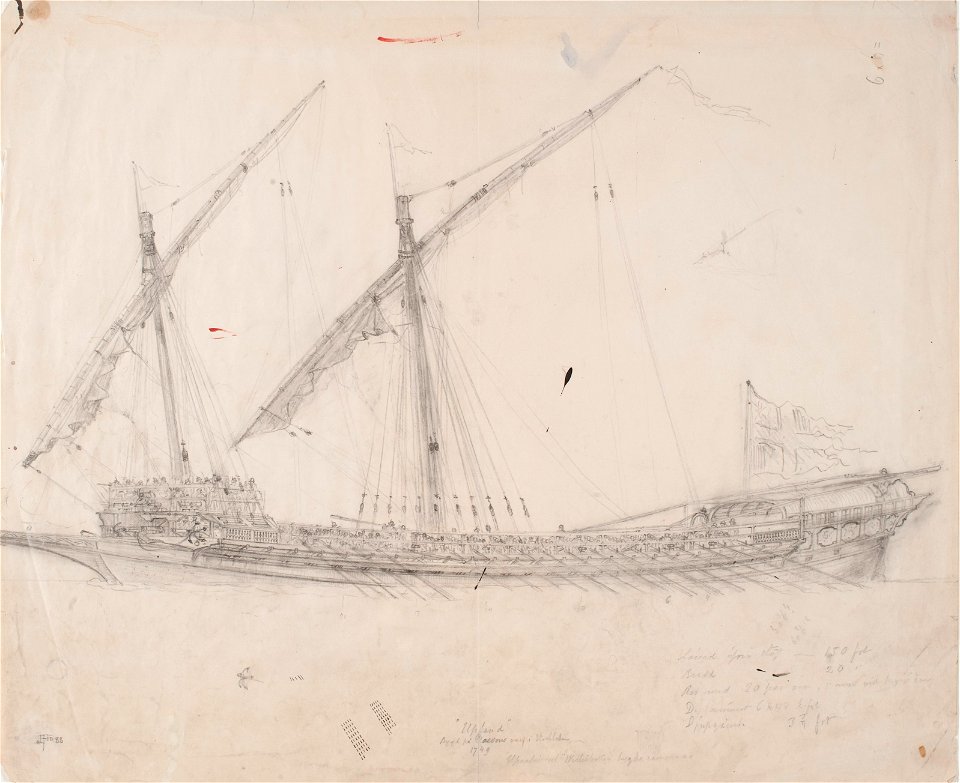 Teckning - Sjöhistoriska museet - OB 177