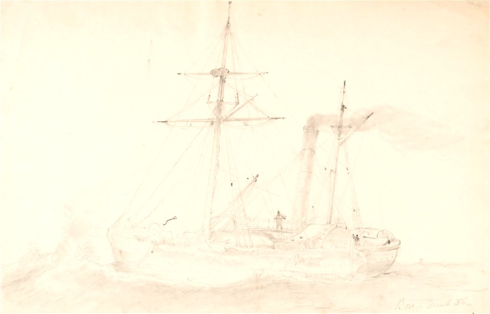 Teckning - Sjöhistoriska museet - 1952-04-10