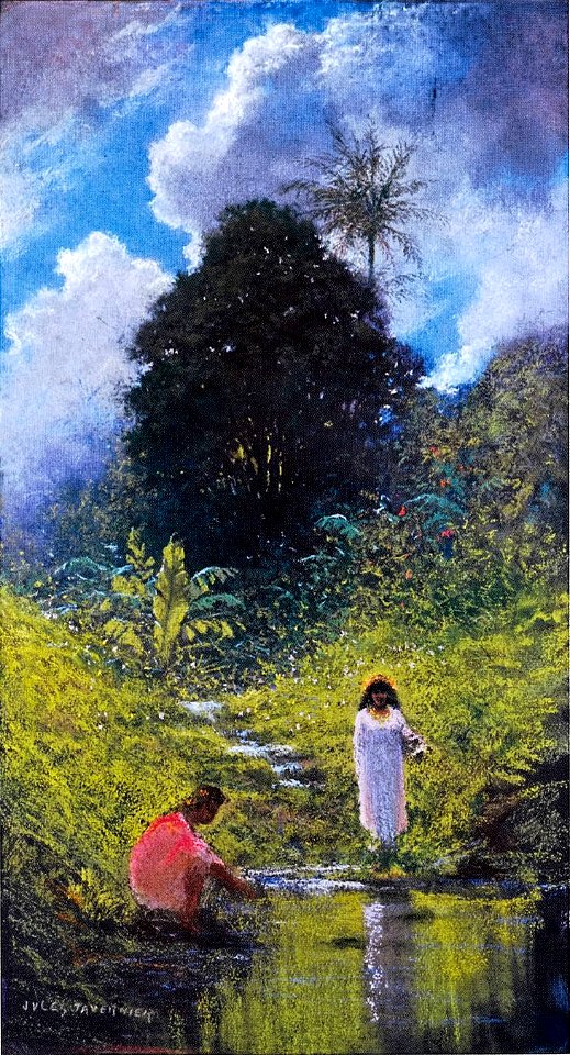 'Hawaiian Landscape' by Jules Tavernier, 1855-59, pastel, Honolulu Museum of Art
