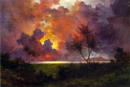 Jules Tavernier - 'Sunrise Over Diamond Head', oil on canvas, 1888, Honolulu Academy of Arts